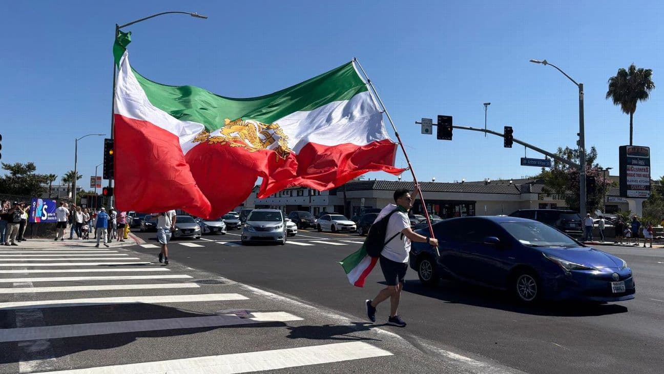 Iran fan outside SoFi Stadium [1296x729]