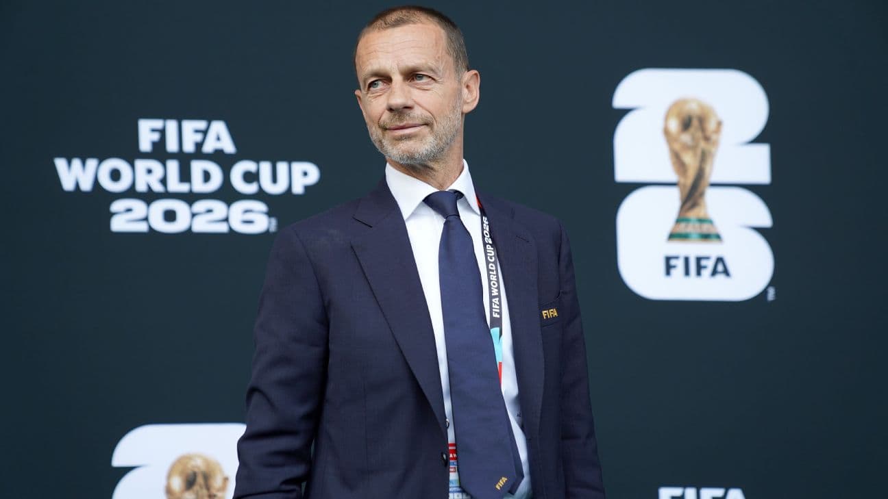 UEFA President Aleksander Ceferin arrives before the FIFA World Cup 2026 Group A match between Mexico and South Africa at Mexico City Stadium on June 11, 2026 in Mexico City
 [1296x729]