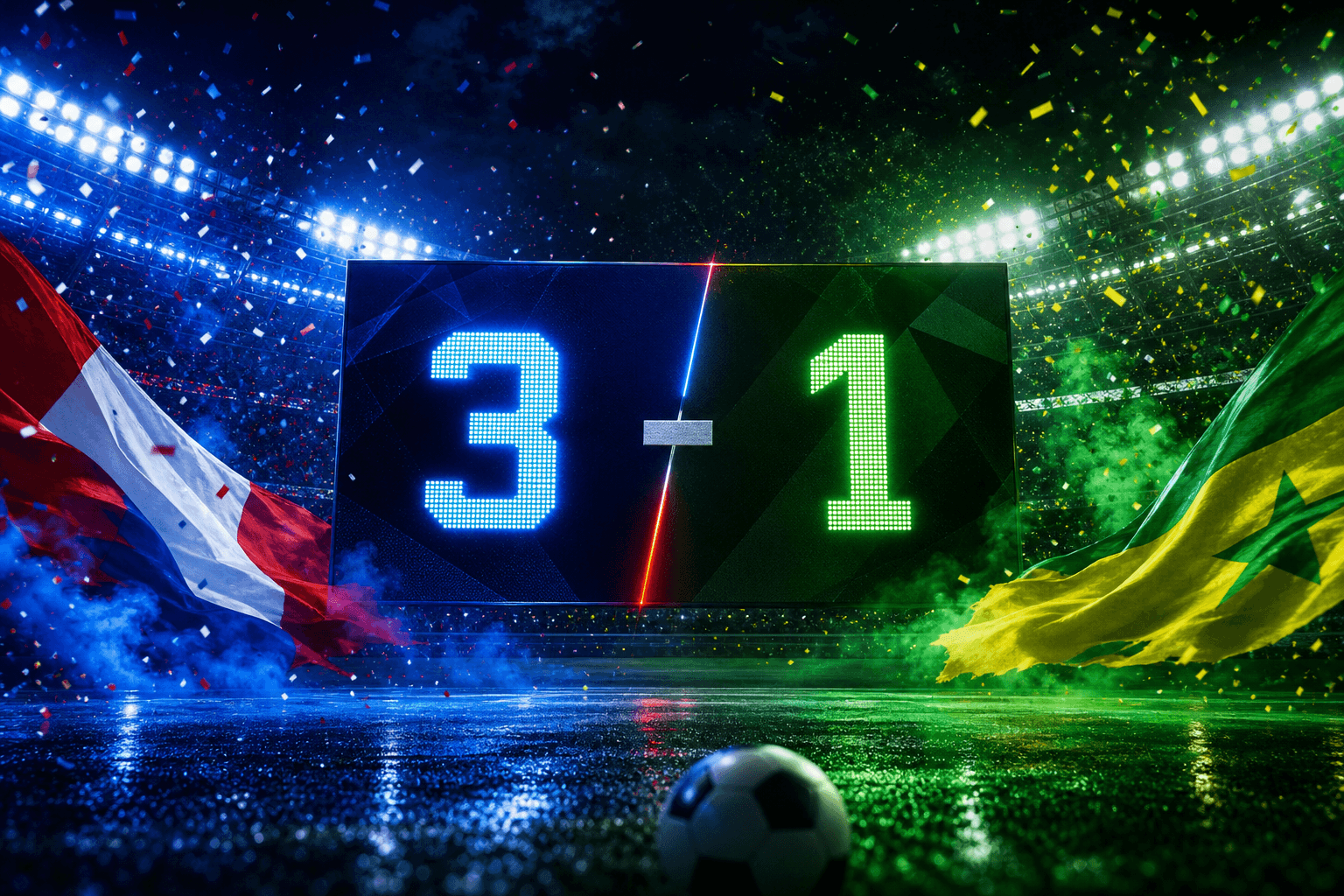 France celebrate their 3-1 World Cup 2026 win over Senegal at MetLife Stadium