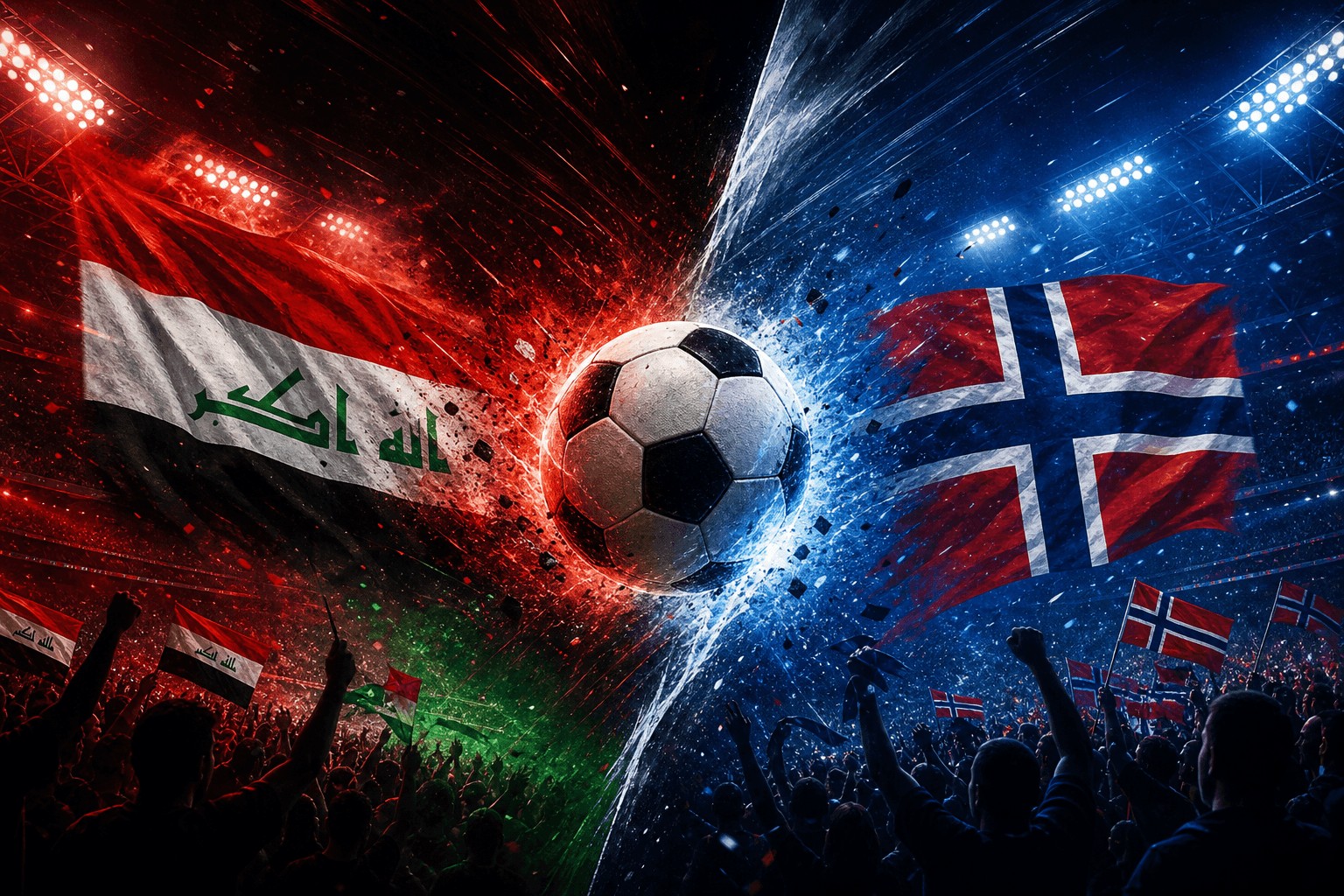 Iraq and Norway face off under the lights at World Cup 2026