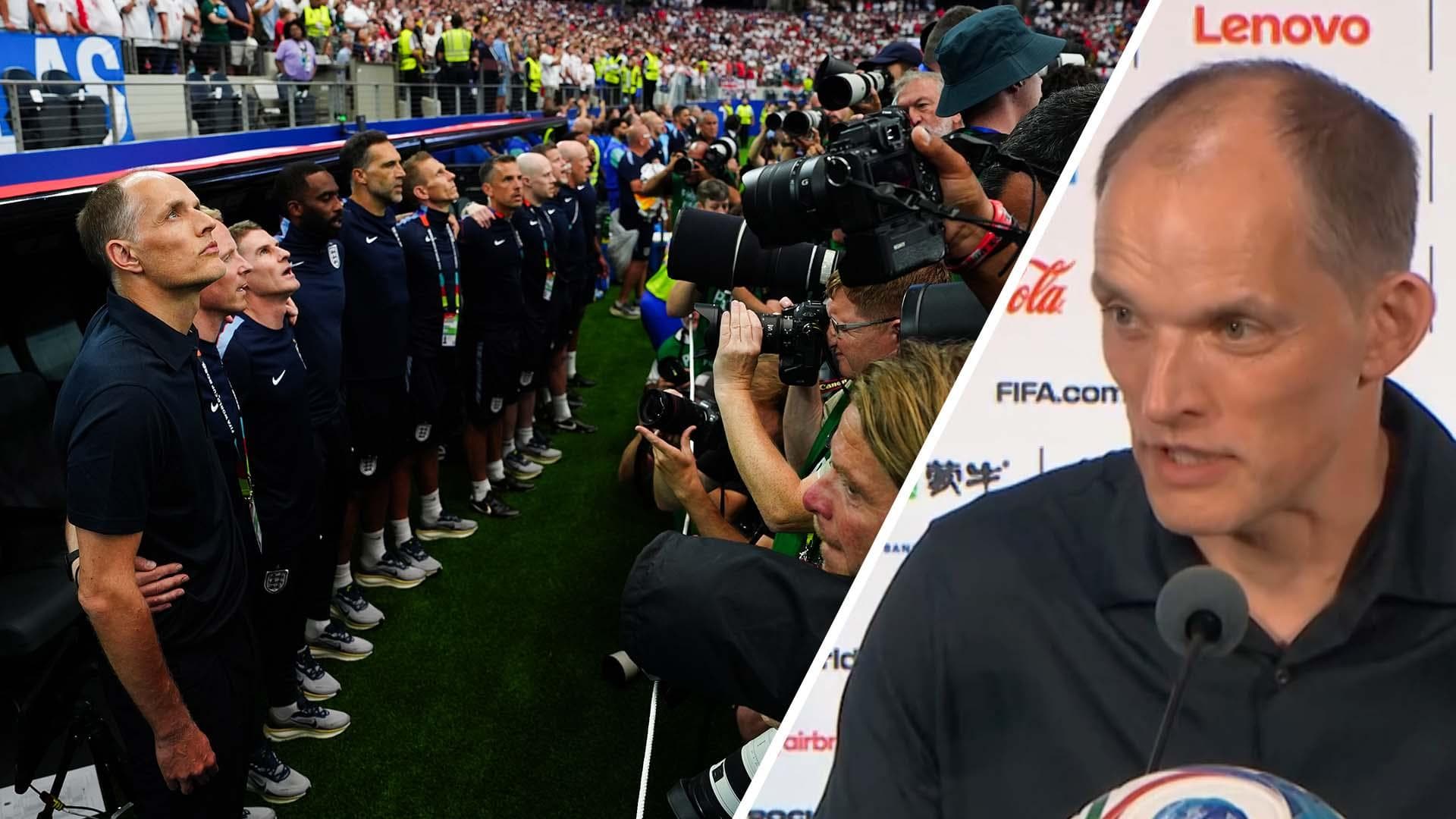 Tuchel 'begging' FIFA to move photographers during England anthem