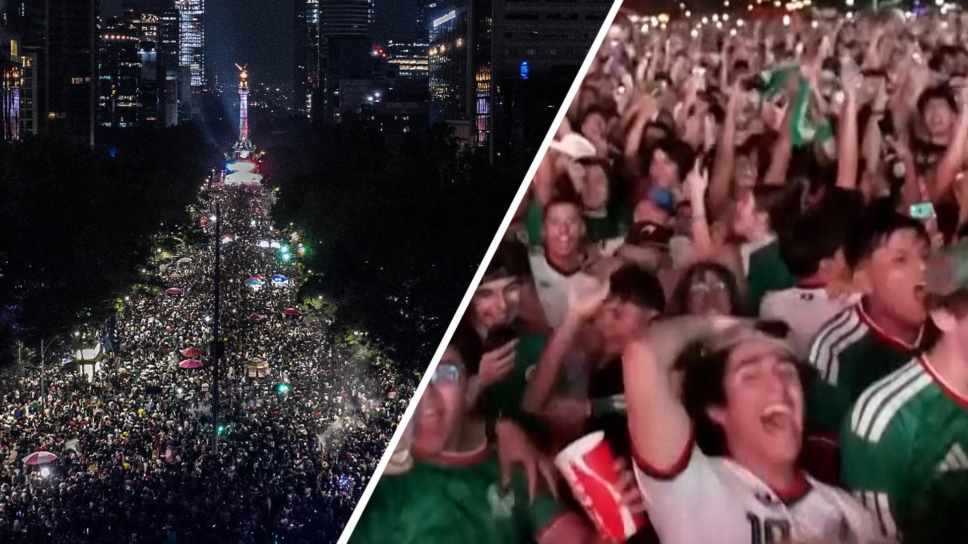 How Mexicans celebrated being the first team to progress to the World Cup knockout stage