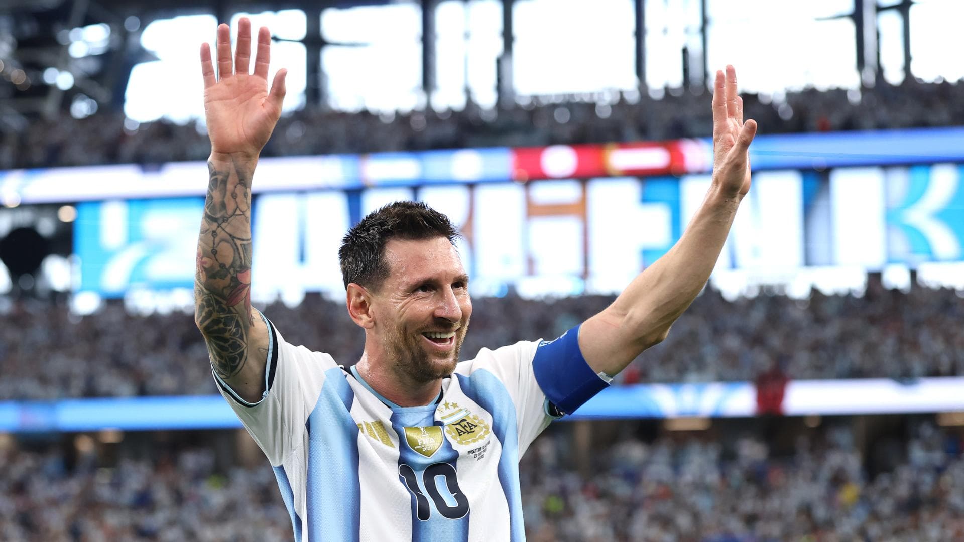 Lionel Messi scores a historic brace and his 18th WC goal to become the World Cup's all-time leading goal scorer in Argentina's 2-0 victory against Austria.