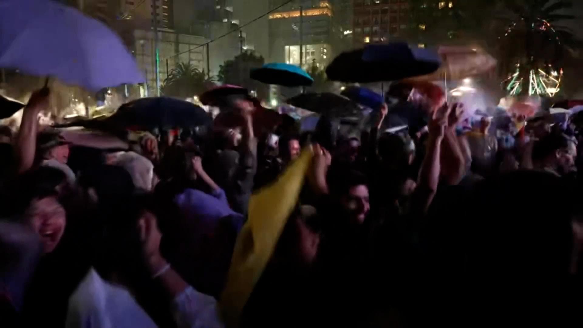 Mexico fans came ready with umbrellas to celebrate goal vs. Czechia