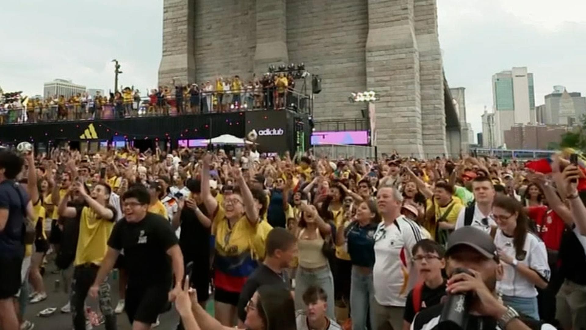 Ecuador fans erupt at full-time vs. Germany