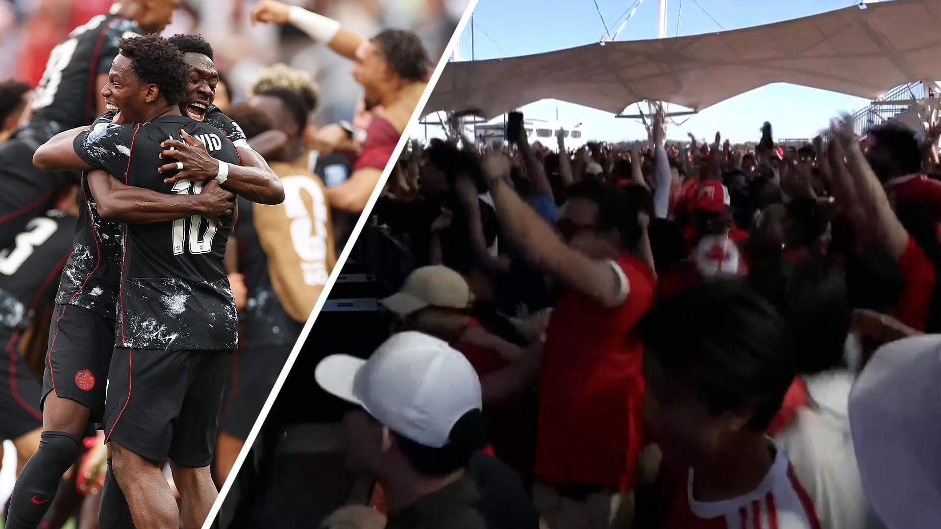 Toronto fan zone goes wild as Canada score vs. South Africa