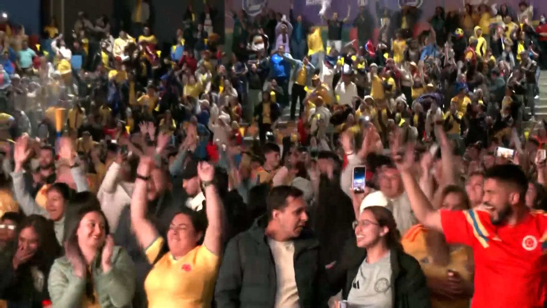 Full-time scenes in Colombia as they reach the World Cup round of 16
