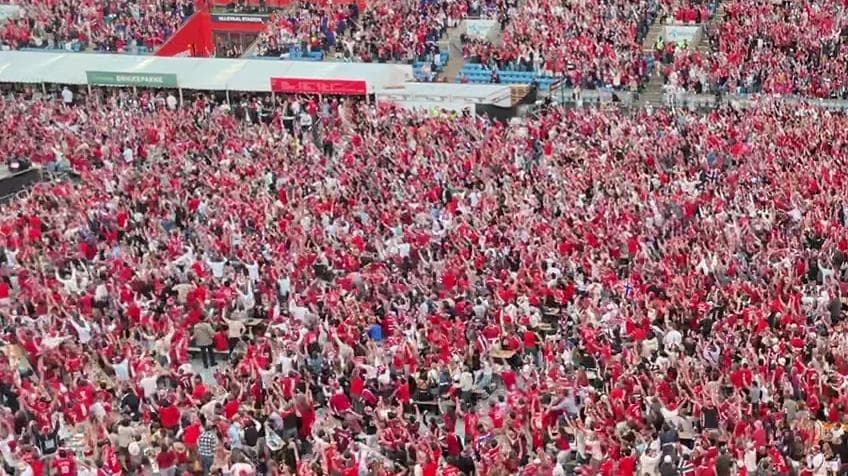 Norway fans erupt as Brazil penalty is saved