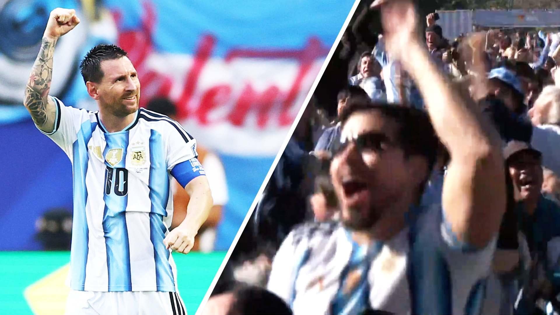 Argentina fans go wild after Messi's equalizer vs. Egypt