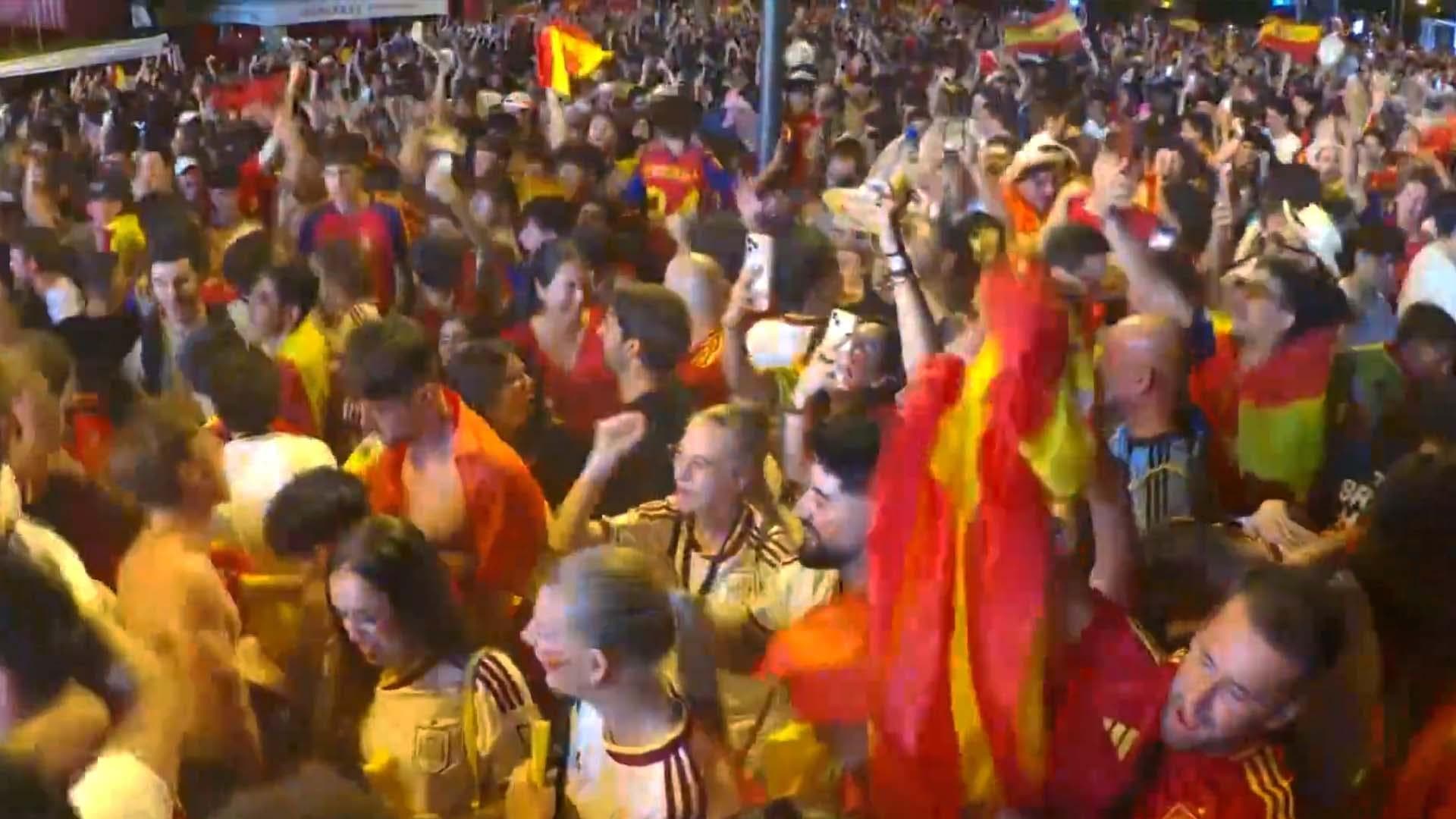 Party in Madrid as Spain beat Belgium to qualify for the World Cup semi-finals