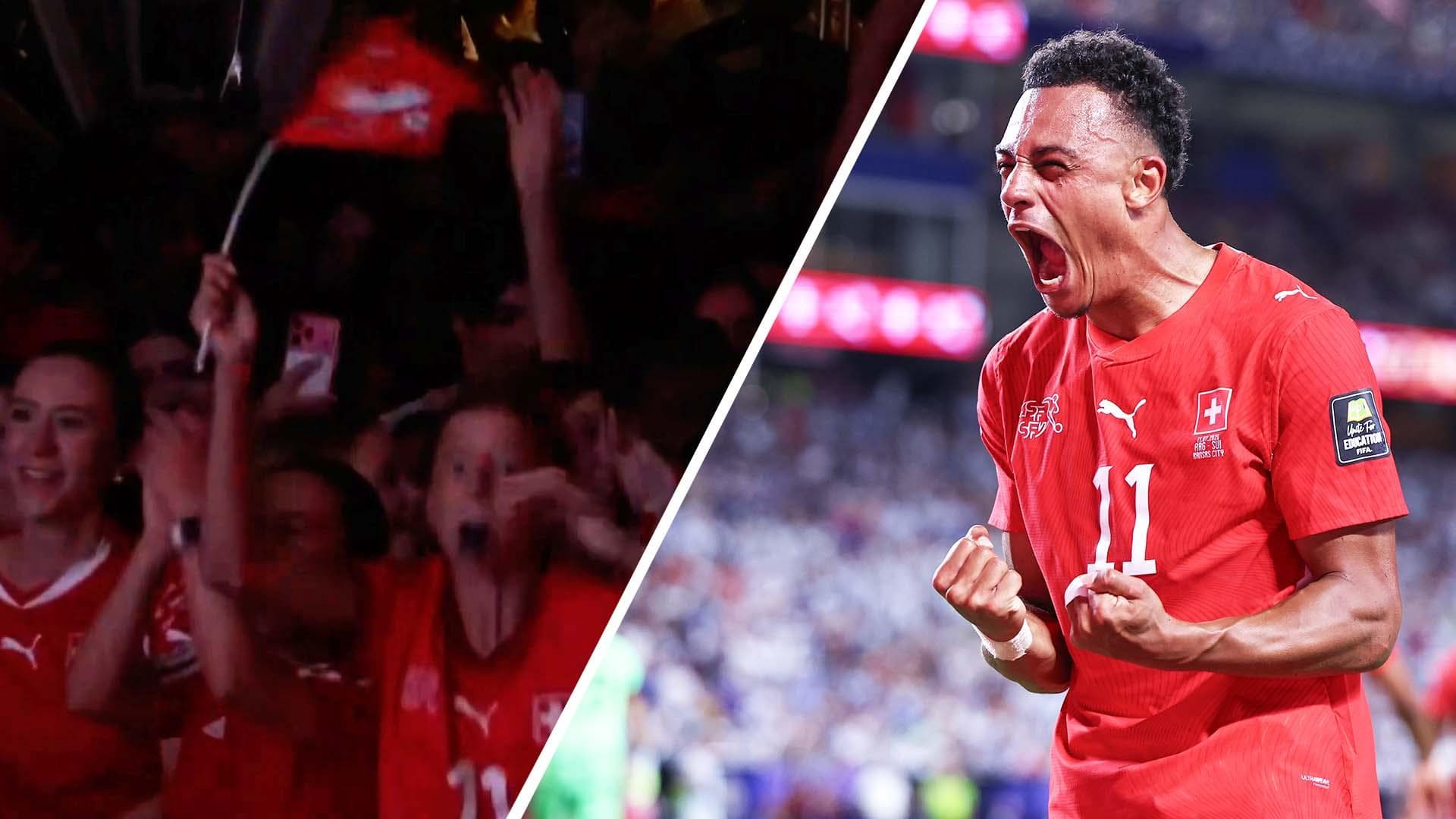 Switzerland fans go crazy as they equalize vs. Argentina
