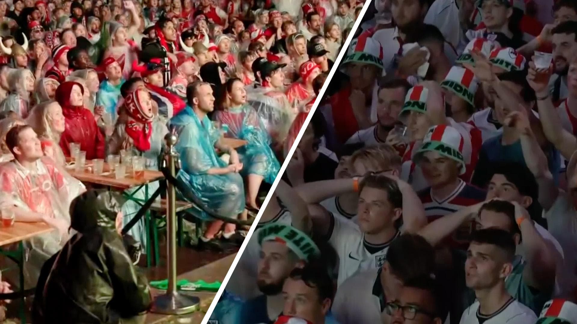 England and Norway fans react to Heggem's disallowed goal