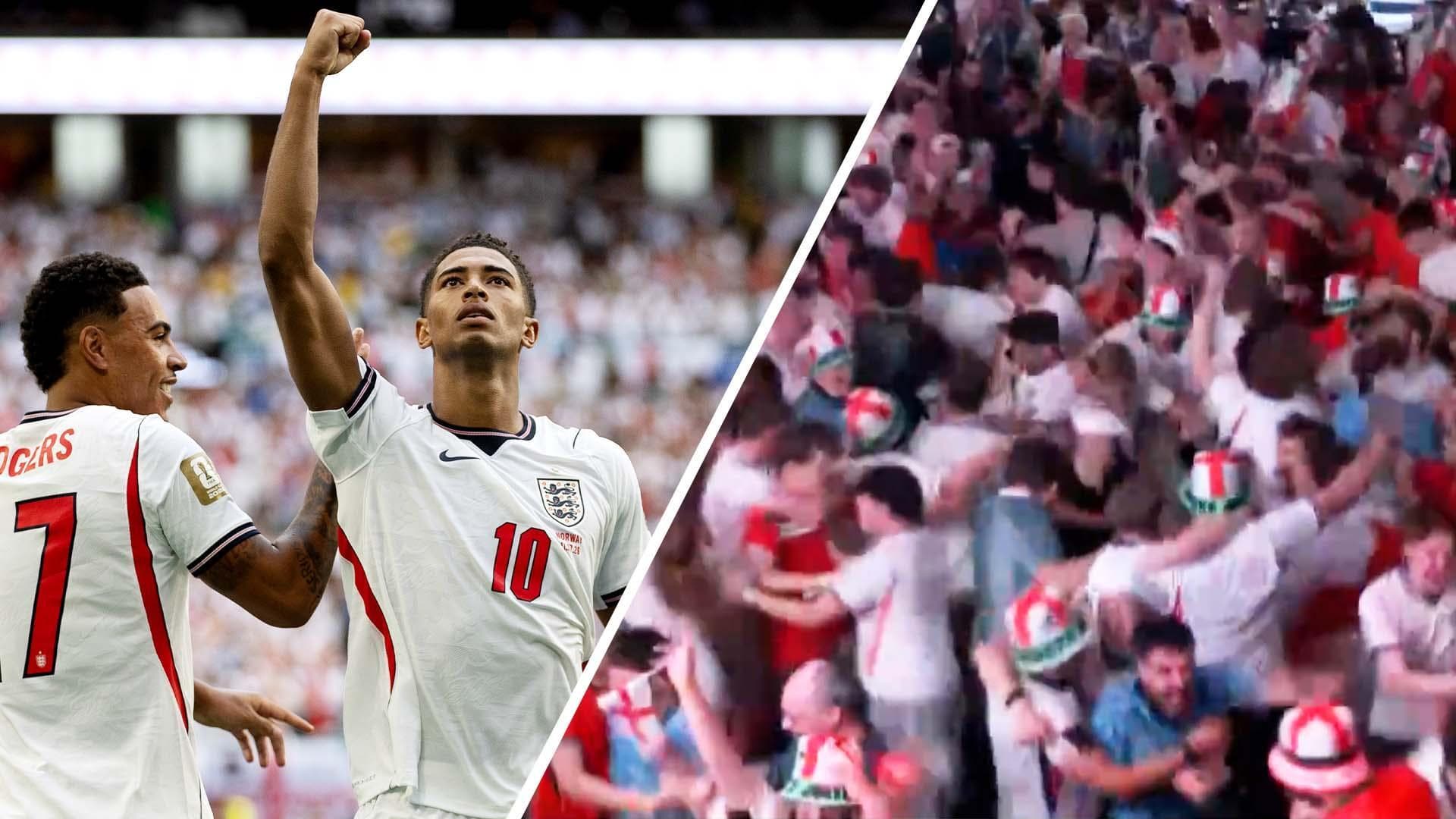 The scenes in London as Jude Bellingham gives England the lead