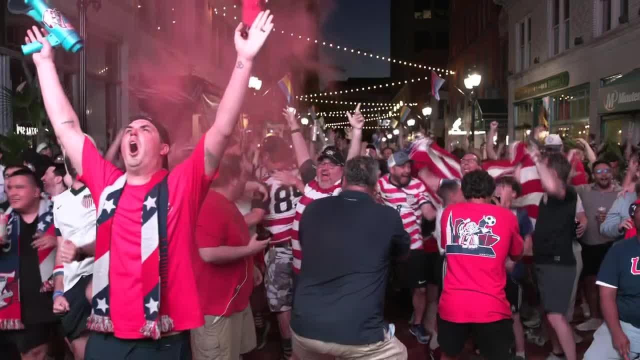 USMNT fans celebrate team's first goal of 2026 World Cup