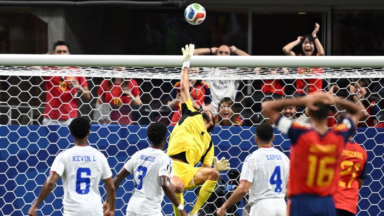 Cape Verde goalkeeper Vozinha impressed against Spain.