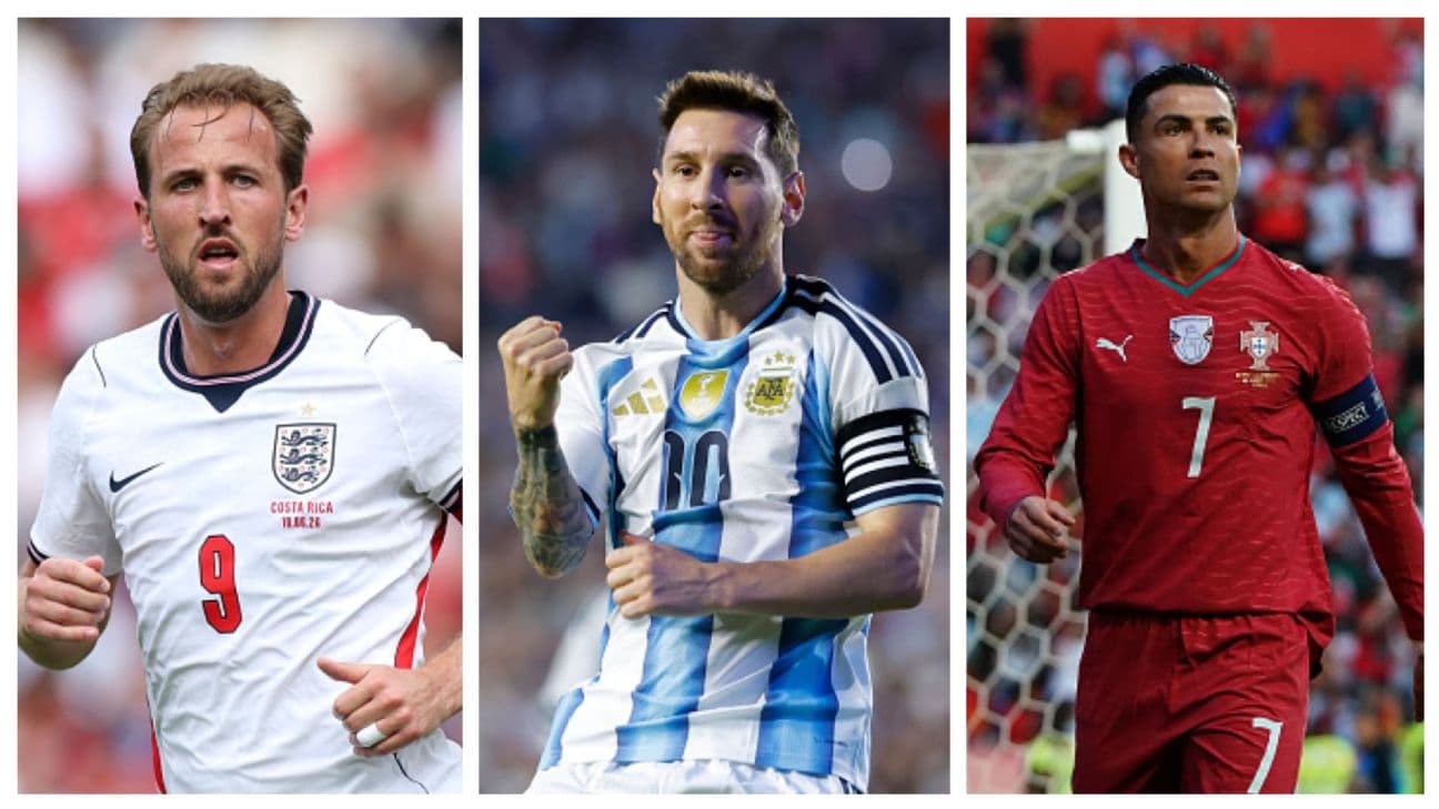 Ronaldo, Kane, Messi