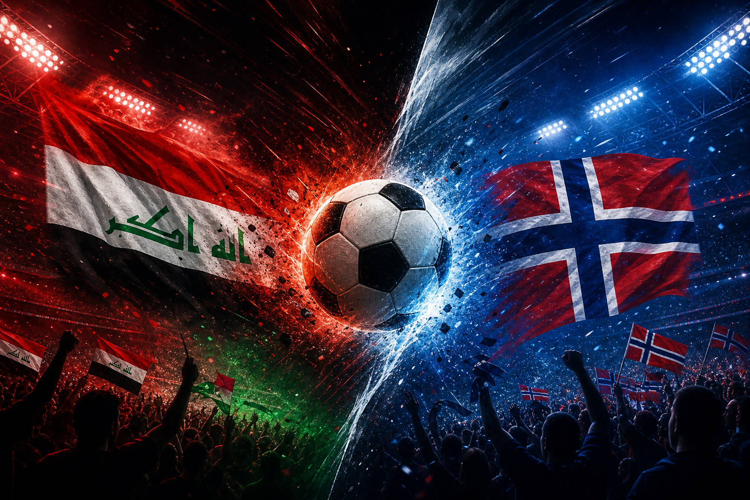 Iraq and Norway face off under the lights at World Cup 2026