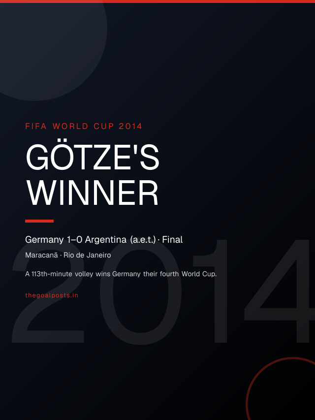 Götze's Winner - Germany 1–0 Argentina (a.e.t.) · Final World Cup 2014 wallpaper