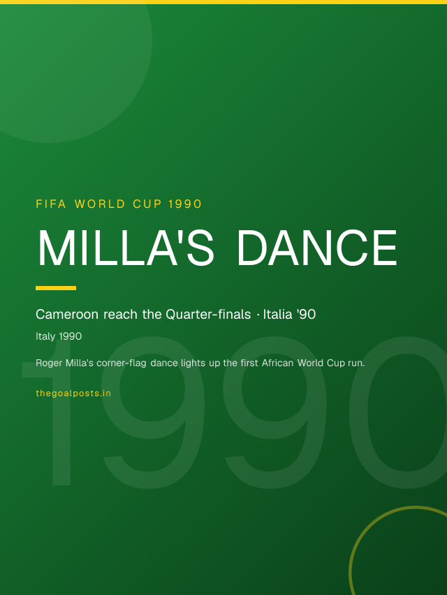 Milla's Dance - Cameroon reach the Quarter-finals · Italia '90 World Cup 1990 wallpaper