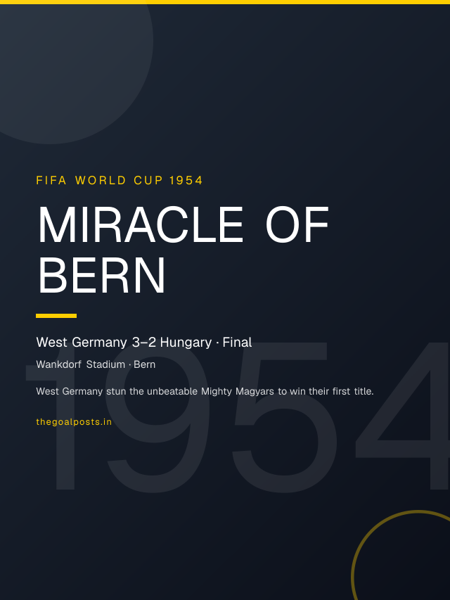 Miracle of Bern - West Germany 3–2 Hungary · Final World Cup 1954 wallpaper