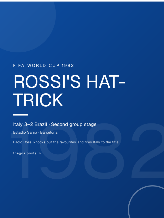 Rossi's Hat-Trick - Italy 3–2 Brazil · Second group stage World Cup 1982 wallpaper