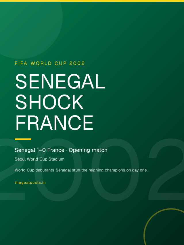 Senegal Shock France - Senegal 1–0 France · Opening match World Cup 2002 wallpaper